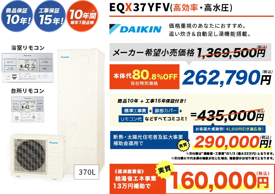 EQX37YFV 高効率・高水圧